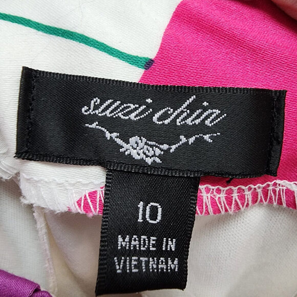 Floral Sleeveless Dress - Red and Pink - Picture 7 of 9